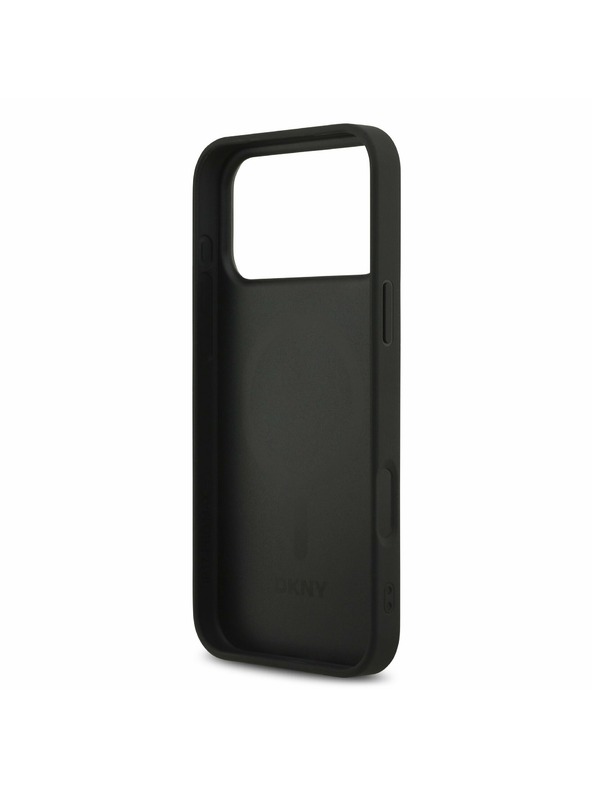 DKNY DKNY PU Leather Grid Pattern Magsafe Carcasă Spate pentru iPhone 17 Pro Max Black