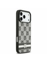 DKNY DKNY PU Leather Checkered Pattern and Stripe Carcasă Spate pentru iPhone 17 Pro Max Black