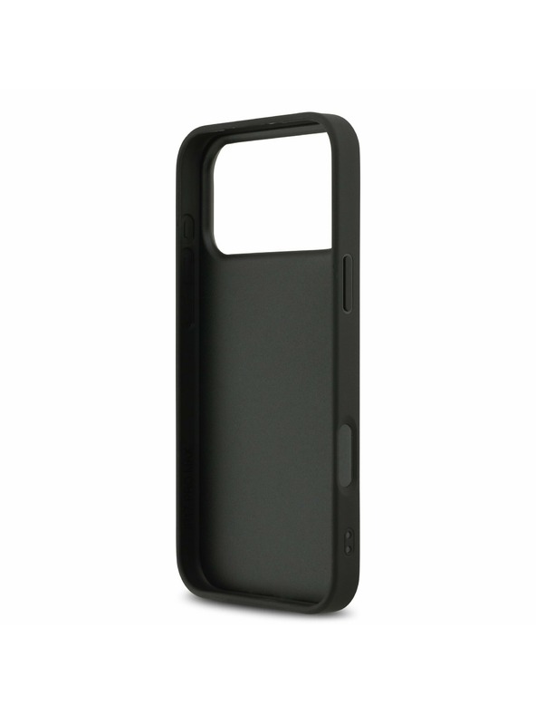 DKNY DKNY PU Leather Checkered Pattern and Stripe Carcasă Spate pentru iPhone 17 Pro Max Black