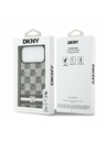 DKNY DKNY PU Leather Checkered Pattern and Stripe Carcasă Spate pentru iPhone 17 Pro Max Black