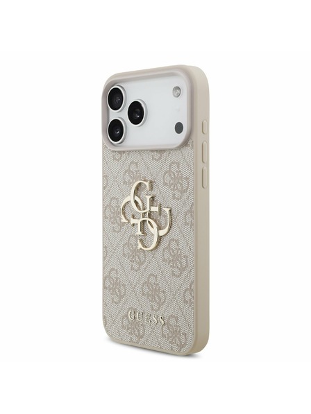 Guess Guess PU 4G Metal Logo Carcasă Spate pentru iPhone 17 Pro Max Roz