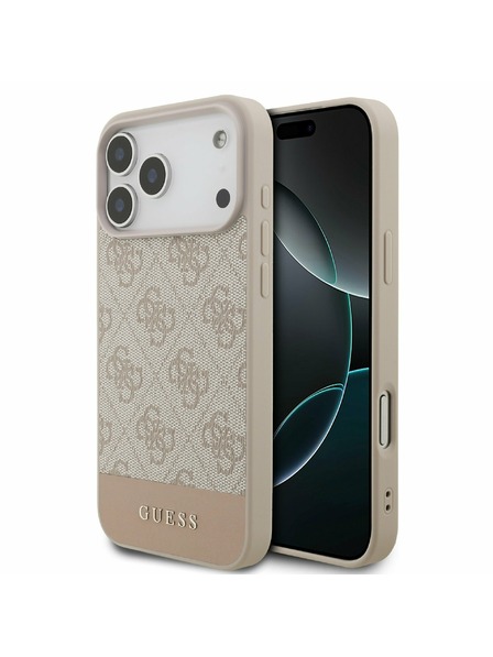 Guess Guess PU 4G Stripe Carcasă Spate pentru iPhone 17 Pro Max Roz