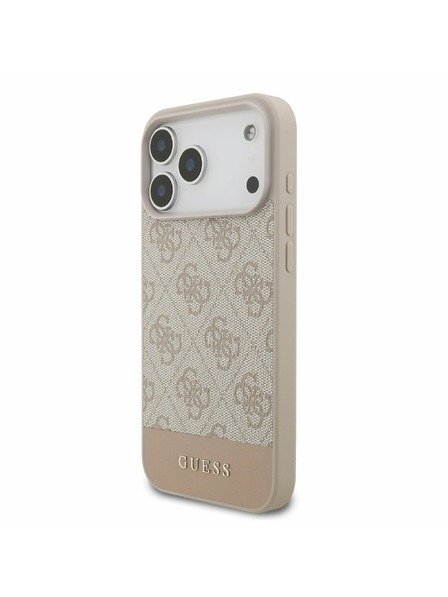 Guess Guess PU 4G Stripe Carcasă Spate pentru iPhone 17 Pro Max Roz