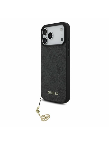 Guess Guess 4G Charm MagSafe Carcasă Spate pentru iPhone 17 Pro Max Ton pe Ton Gri