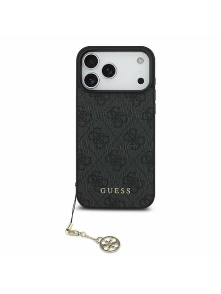 Guess Guess 4G Charm MagSafe Carcasă Spate pentru iPhone 17 Pro Max Ton pe Ton Gri