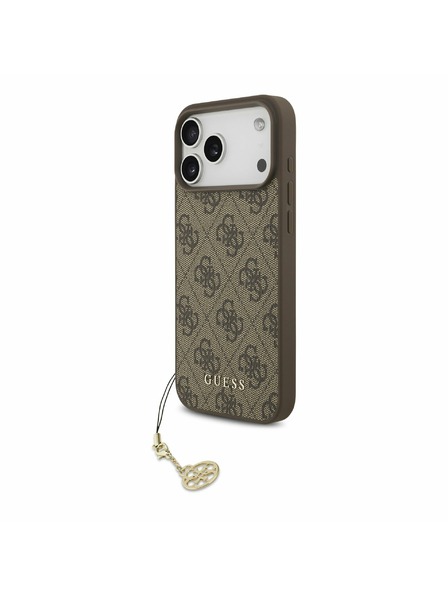 Guess Guess 4G Charm MagSafe Carcasă Spate pentru iPhone 17 Pro Max Ton pe Ton Maro
