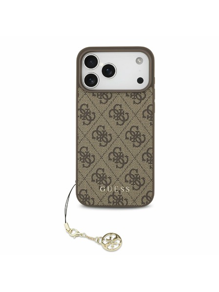 Guess Guess 4G Charm MagSafe Carcasă Spate pentru iPhone 17 Pro Max Ton pe Ton Maro