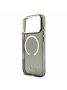 Guess Guess IML Glitter Script Strap MagSafe Carcasă Spate pentru iPhone 17 Pro Max Negru