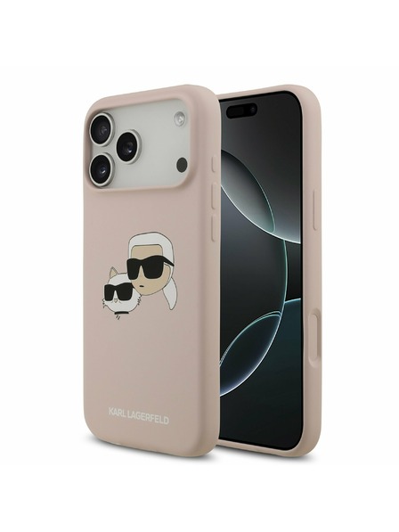 Karl Lagerfeld Karl Lagerfeld Husă Spate Liquid Silicone Double Heads MagSafe pentru iPhone 17 Pro Max Pink
