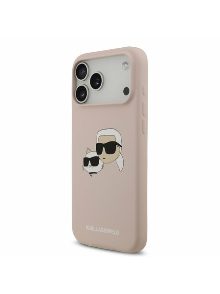 Karl Lagerfeld Karl Lagerfeld Husă Spate Liquid Silicone Double Heads MagSafe pentru iPhone 17 Pro Max Pink