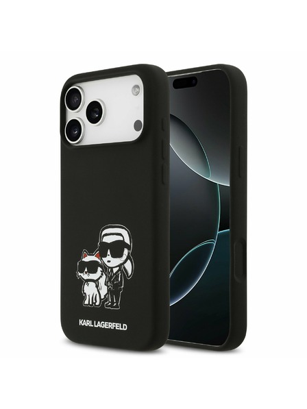 Karl Lagerfeld Karl Lagerfeld Husă Spate Liquid Silicone K&CH Sketch MagSafe pentru iPhone 17 Pro Max Black