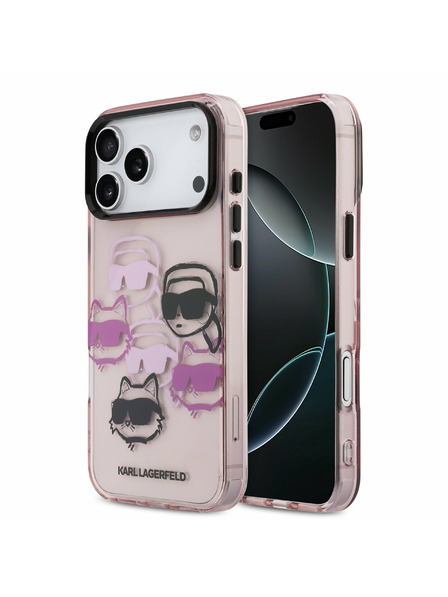 Karl Lagerfeld Karl Lagerfeld Husă Spate IML Multi K&CH Heads pentru iPhone 17 Pro Max Pink