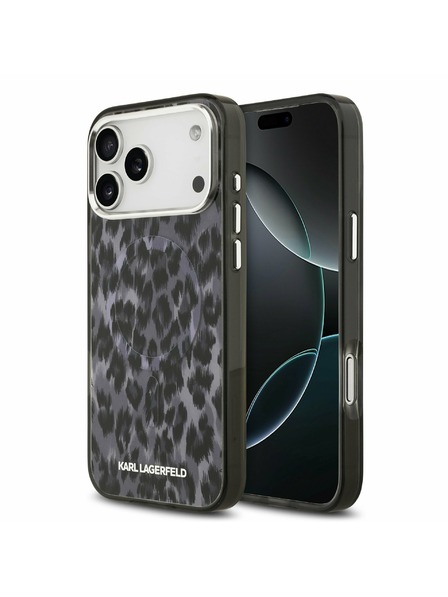 Karl Lagerfeld Karl Lagerfeld Husă Spate IML Leopard MagSafe pentru iPhone 17 Pro Max Grey