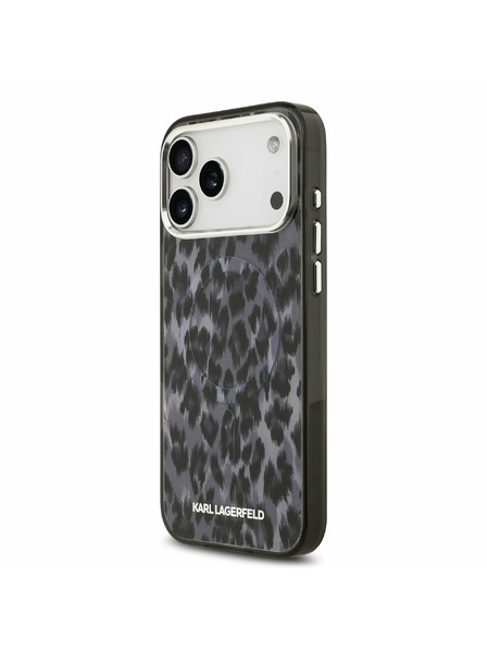 Karl Lagerfeld Karl Lagerfeld Husă Spate IML Leopard MagSafe pentru iPhone 17 Pro Max Grey