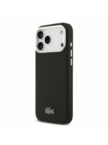Lacoste Lacoste Husă Spate Iconic Petit Pique Camera Stand MagSafe pentru iPhone 17 Pro Max Black