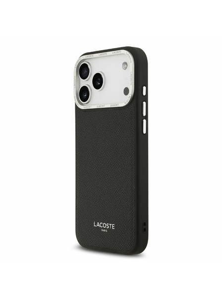 Lacoste Lacoste Husă Spate PU Leather Champs Elysees MagSafe pentru iPhone 17 Pro Max Black