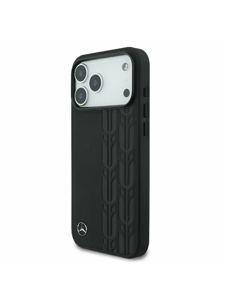 Mercedes Mercedes Leather Laurel Leaves MagSafe Carcasă Spate pentru iPhone 17 Pro Max Black