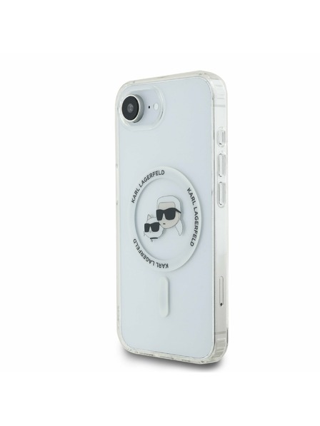 Karl Lagerfeld Karl Lagerfeld IML K&CH Heads Metal Frame MagSafe Carcasă Spate pentru iPhone 16e/17e Transparent