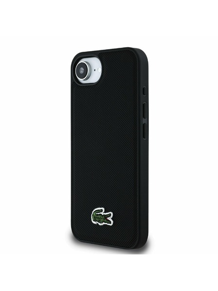 Lacoste Lacoste Iconic Petit Pique Woven Logo MagSafe Carcasă Spate pentru iPhone 16e/17e Black