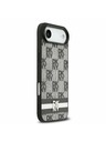 DKNY DKNY PU Leather Checkered Pattern and Stripe Carcasă Spate pentru iPhone Air Black