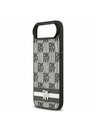 DKNY DKNY PU Leather Checkered Pattern and Stripe Carcasă Spate pentru iPhone Air Black