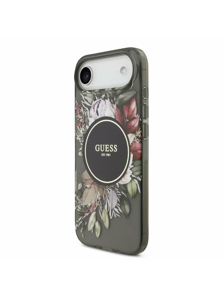 Guess Guess IML Flowers Strap MagSafe Carcasă Spate pentru iPhone Air Black