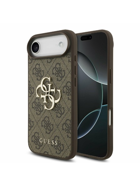 Guess Guess PU 4G Metal Logo Carcasă Spate pentru iPhone Air Brown