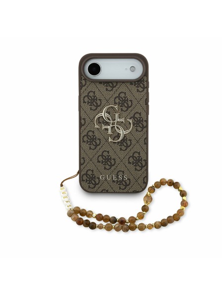 Guess Guess PU 4G Metal Logo Strap Carcasă Spate pentru iPhone Air Brown