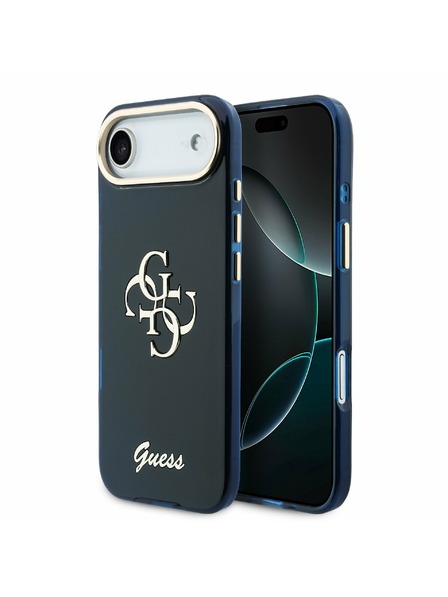 Guess Guess IML 4G Script Metal Logo Carcasă Spate pentru iPhone Air Blue