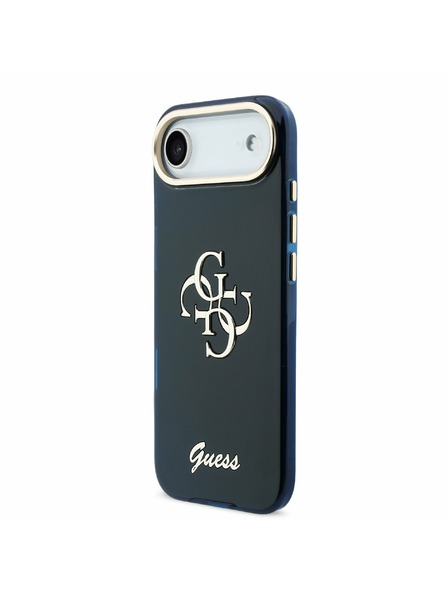 Guess Guess IML 4G Script Metal Logo Carcasă Spate pentru iPhone Air Blue