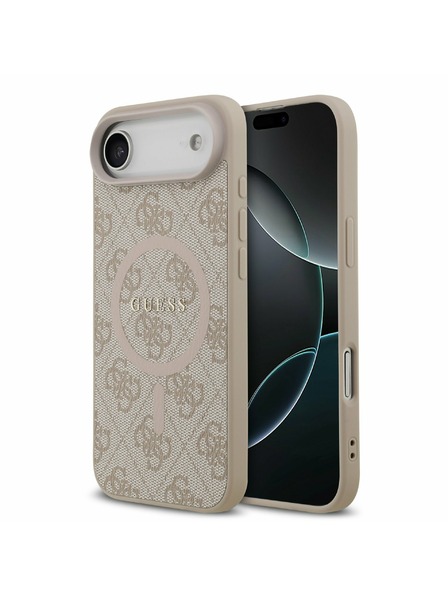 Guess Guess PU Piele 4G Colored Ring MagSafe Carcasă Spate pentru iPhone Air Roz