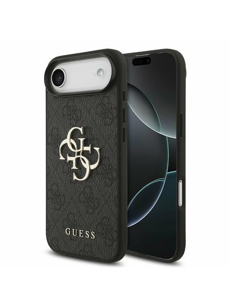 Guess Guess PU 4G Metal Logo Carcasă Spate pentru iPhone Air Gri