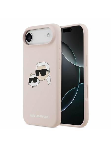 Karl Lagerfeld Karl Lagerfeld Liquid Silicone Double Heads MagSafe Carcasă Spate pentru iPhone Air Roz