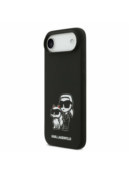 Karl Lagerfeld Karl Lagerfeld Liquid Silicone K&CH Sketch MagSafe Carcasă Spate pentru iPhone Air Negru