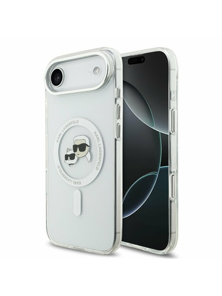 Karl Lagerfeld Karl Lagerfeld IML K&CH Heads Metal Frame MagSafe Carcasă Spate pentru iPhone Air Transparent