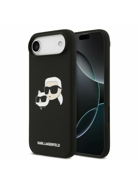 Karl Lagerfeld Karl Lagerfeld Liquid Silicone Double Heads MagSafe Carcasă Spate pentru iPhone Air Negru