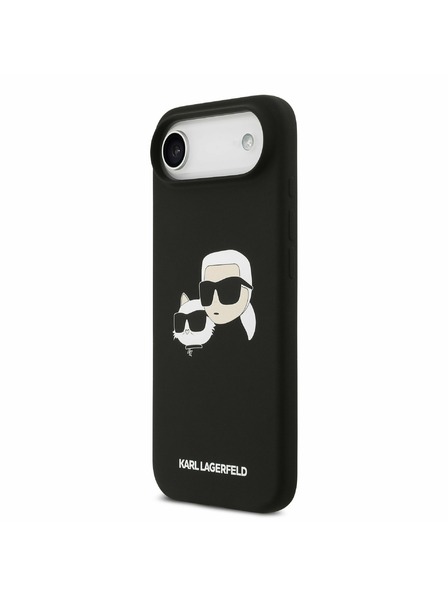 Karl Lagerfeld Karl Lagerfeld Liquid Silicone Double Heads MagSafe Carcasă Spate pentru iPhone Air Negru