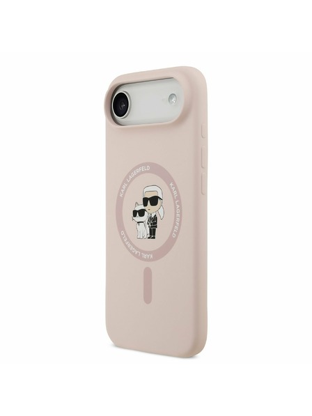Karl Lagerfeld Karl Lagerfeld Liquid Silicone Karl and Choupette MagSafe Carcasă Spate pentru iPhone Air Pink