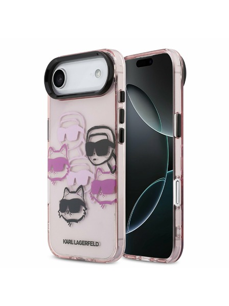 Karl Lagerfeld Karl Lagerfeld IML Multi K&CH Heads Carcasă Spate pentru iPhone Air Pink