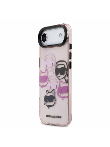 Karl Lagerfeld Karl Lagerfeld IML Multi K&CH Heads Carcasă Spate pentru iPhone Air Pink