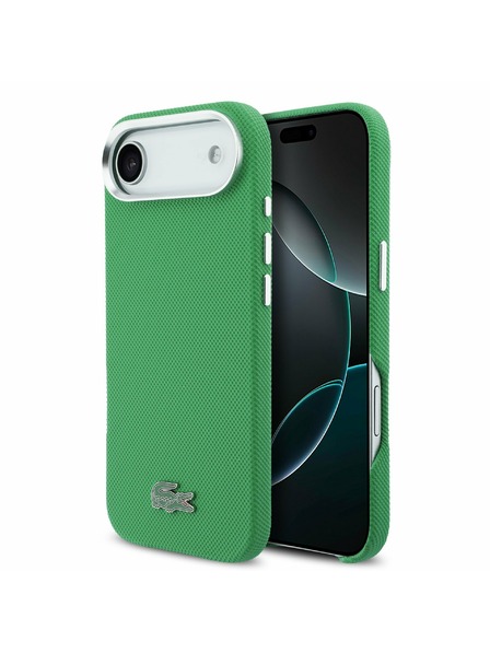 Lacoste Lacoste Iconic Petit Pique Metal Logo MagSafe Carcasă Spate pentru iPhone Air Green