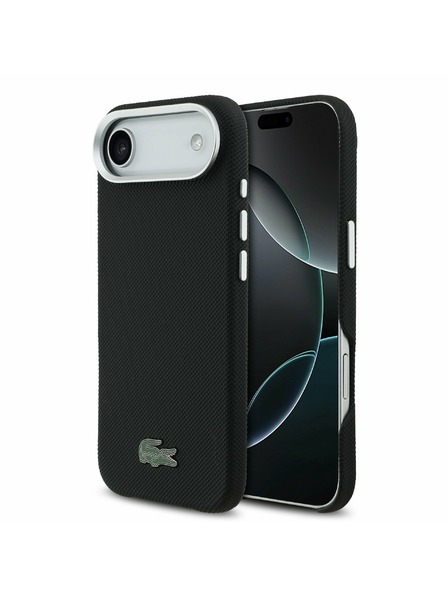 Lacoste Lacoste Iconic Petit Pique Metal Logo MagSafe Carcasă Spate pentru iPhone Air Black