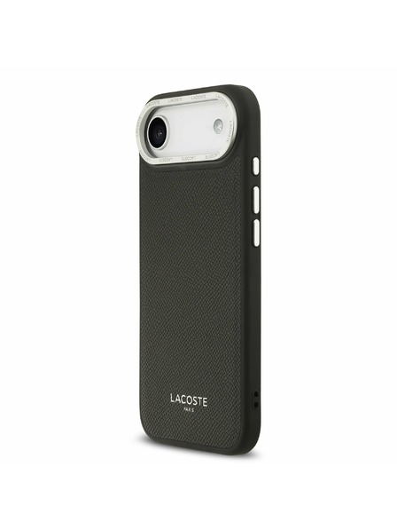 Lacoste Lacoste PU Leather Champs Elysees MagSafe Carcasă Spate pentru iPhone Air Black