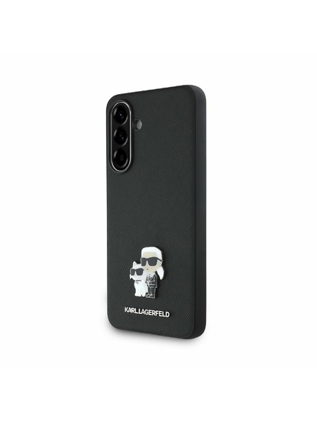 Karl Lagerfeld Karl Lagerfeld PU Saffiano Metal Karl and Choupette Carcasă Spate pentru Samsung Galaxy A36 Black