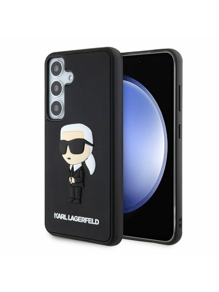 Karl Lagerfeld Karl Lagerfeld 3D Rubber Ikonik Carcasă Spate pentru Samsung Galaxy S24 Black