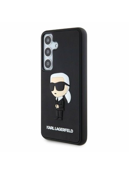 Karl Lagerfeld Karl Lagerfeld 3D Rubber Ikonik Carcasă Spate pentru Samsung Galaxy S24 Black