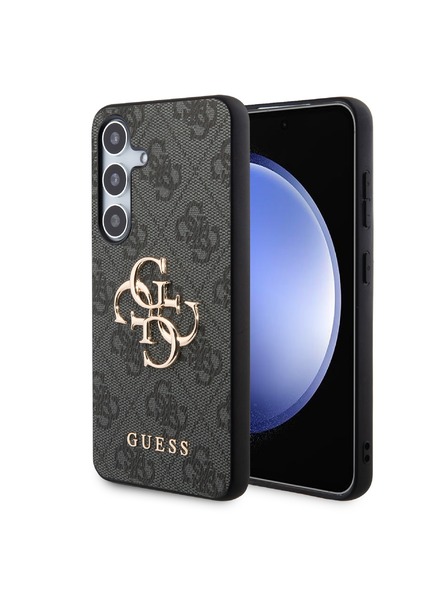 Guess Guess PU 4G Metal Logo Carcasă Spate pentru Samsung Galaxy S24+ Grey