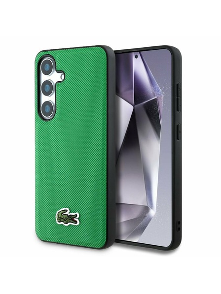 Lacoste Lacoste Iconic Petit Pique Woven Logo MagSafe Carcasă Spate pentru Samsung Galaxy S25 Green
