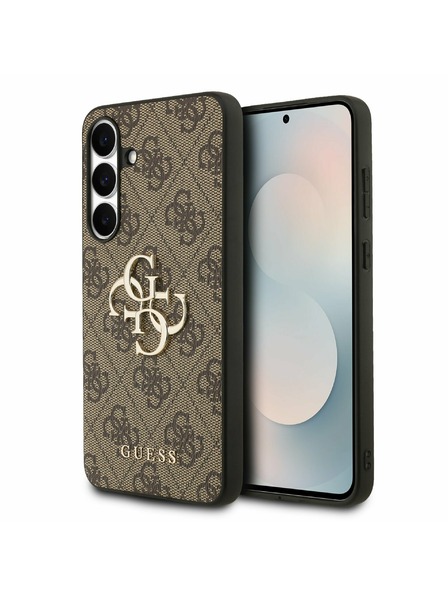 Guess Guess PU 4G Metal Logo Carcasă Spate pentru Samsung Galaxy S25 FE Brown