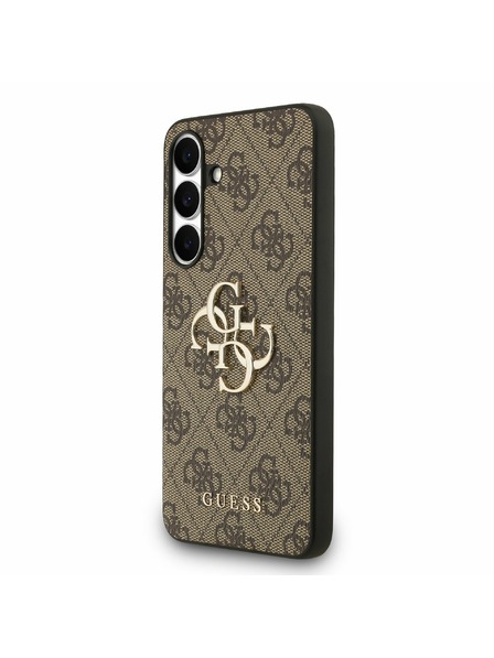 Guess Guess PU 4G Metal Logo Carcasă Spate pentru Samsung Galaxy S25 FE Brown
